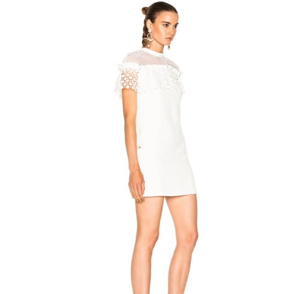 Self-Portrait Mixed Floral Frill Mini Dress - Picture 9 of 16